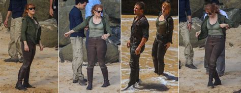 Updated First Look At Chris Pratt Bryce Dallas Howard And Justice Smith