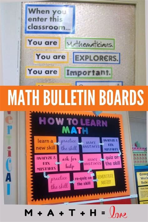 Examples Of Math Bulletin Boards Math Posters High School High School