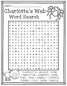 Some of the worksheets for this concept are charlotte s web, name, 42806 1007 am 2, charlotte web chapter questions and answers, vocabulary, charlottes web, lit link. FREE! Charlotte's Web Word Search by ...