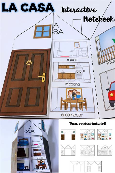 Excelente cuadernillo interactivo de actividades variadas exclusivo para preescolar e inicial tecnicas para do. La Casa / House Interactive Notebook | Cuaderno ...