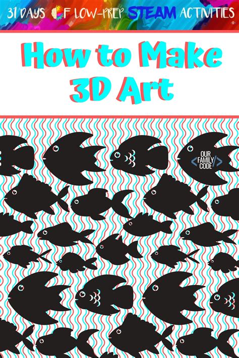 How to Draw 3D Art: Anaglyphs for Kids - Our Family Code