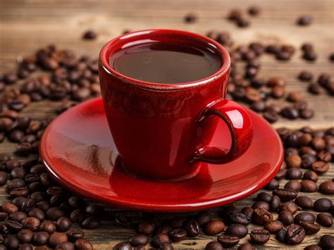 Wallpaper One Red Cup Coffee Coffee Beans 3840x2160 Uhd 4k Picture Image