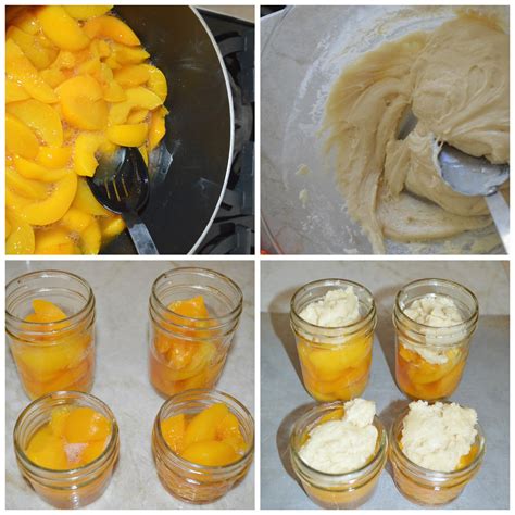 Above we have changed 200 grams sugar to cups with a ρ of 0.785 g/ml = g/cm 3. Peach Cobbler in a Jar