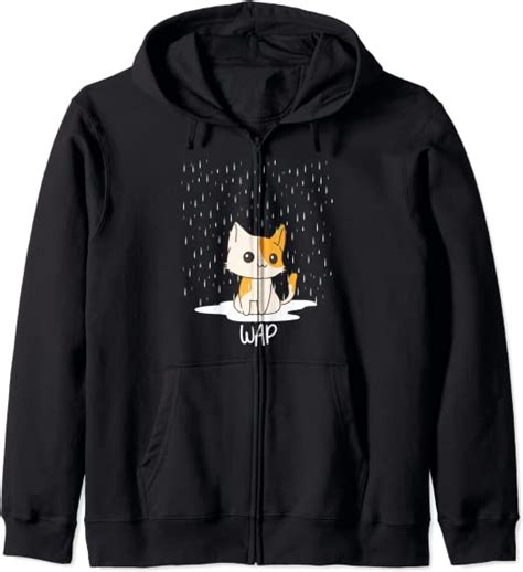 Wap Wet Pussy Cat Im Regen Lustige Parodie Kapuzenjacke Amazon De