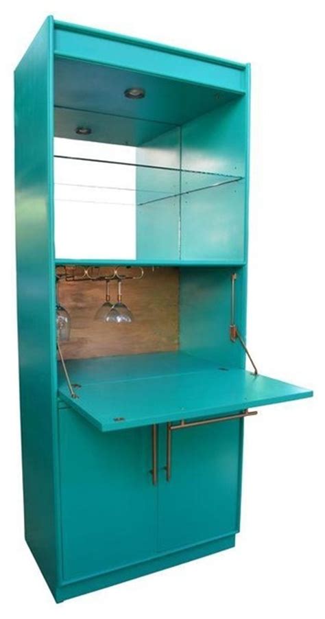 Storage box, toy storage, cabinet, closet organizers and storage. Vintage Teal Upright Bar Cabinet - Modern - Storage ...