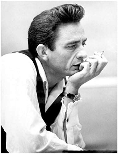 the man in black johnny cash in deep thought smoking cigarette 8 x 10 photo at amazon s