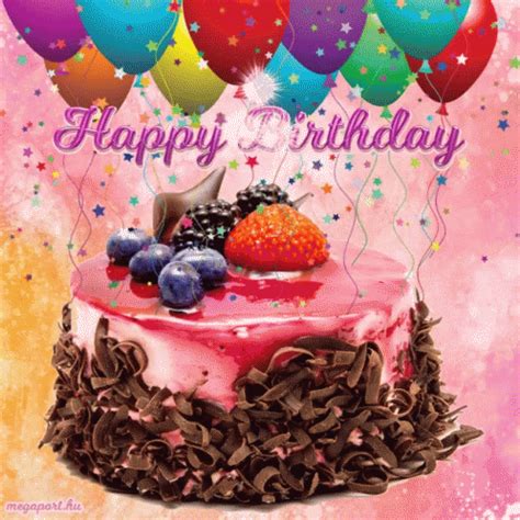 Happy birthday cake and flowers gif. Happy Birthday Birthday Cake GIF - HappyBirthday ...