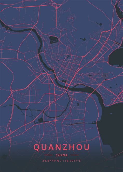 Quanzhou China Poster Picture Metal Print Paint By Designer Map
