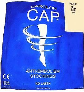 Carolon Anti Embolism Cap Knee High Inspection Toe 18 Mmhg