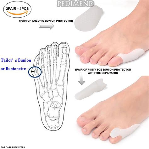Pedimend Pinky Toe Bunion Corrector With Toe Separator Tailors