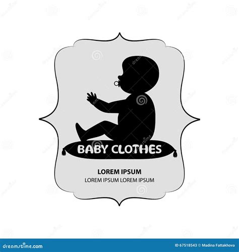 Signboard Or Logo Of Baby Clothes Stock Vector Illustration Of Cloth