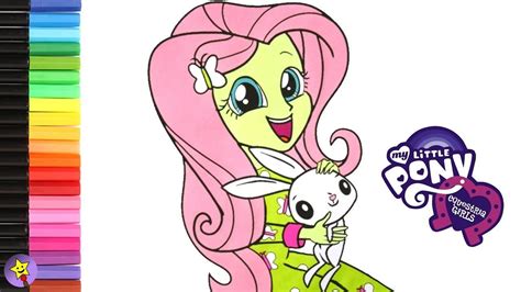 My little pony equestria girls coloring for kids mlp coloring. My Little Pony Equestria Girls Fluttershy in pajamas ...
