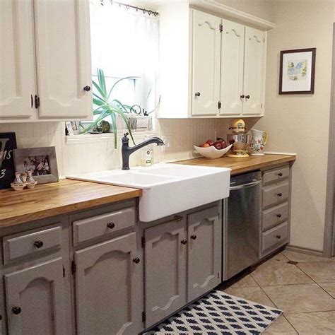 If you want to give your kitchen a modern farmhouse twist, lean towards a darker blue and light, muted gray, with golden. Best 27+ Two Tone Kitchen Cabinets With Casual Concept ...