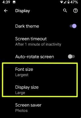 Moreover, it is also important that your mobile device is charged enough for completing the process. How to Change the Font And Display Size on Android 10 ...