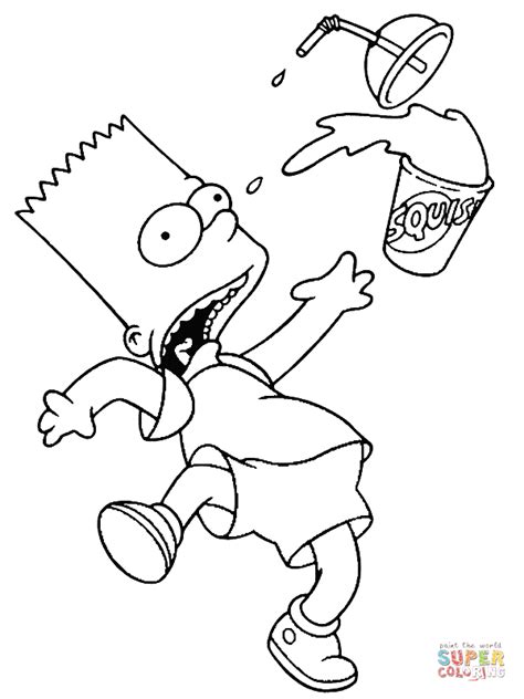 Hypebeast coloring pages are a fun way for kids of all ages to develop creativity, focus, motor skills and color recognition. Coloriage - Bart qui renverse son verre | Coloriages à ...