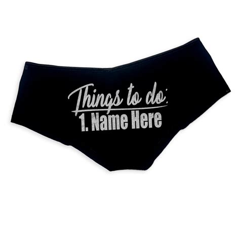 Custom Things To Do Panties Personalized Sexy Funny Bachelorette Party