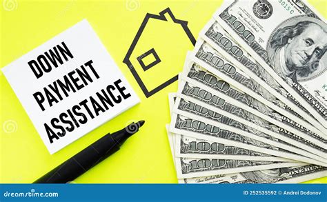 Down Payment Assistance Is Shown Using The Text Stock Photo Image Of