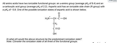 They can be subdivided according to their properties, dictated by the functional groups they possess. Solved: All Amino Acids Have Two Ionizable Functional Grou ...