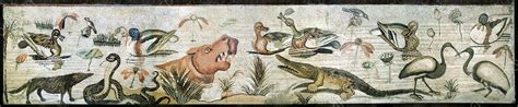 Nile Flora And Fauna Roman Mosaic Stock Image C0036764 Science