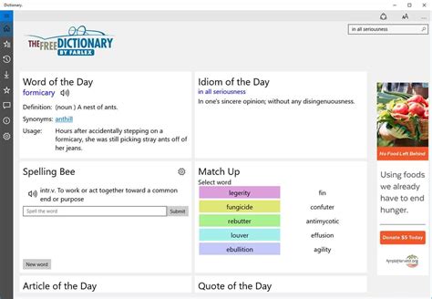Free educational app for teachers and students. Download FreeDictionary App for Windows 10, 8.1 Latest ...