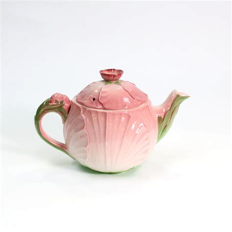 Pink Petunia Teapot Camberwell Antique Centre