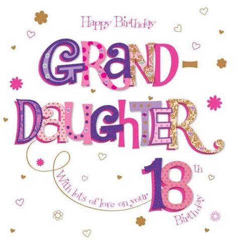 18th birthday card for a very special granddaughter polkadot stripes