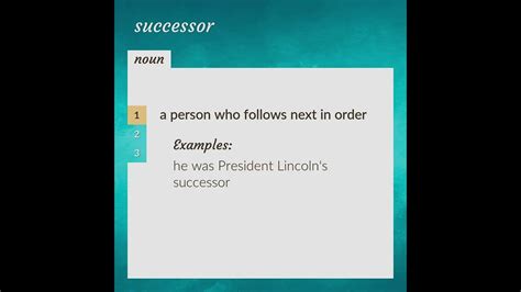 Successors Meaning Of Successors Youtube