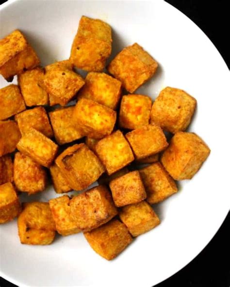 This tofu holds its shape well and is excellent for slicing, cubing, and all kinds of frying: Air Fryer Tofu | Recipe in 2020 | Firm tofu recipes, Indian dishes, Tofu