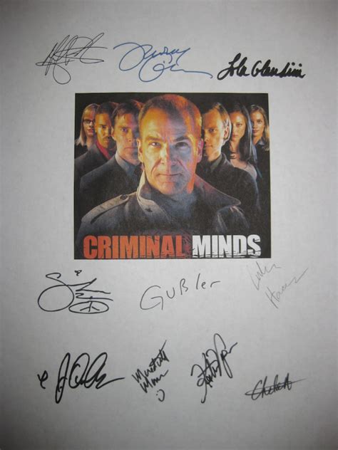Criminal Minds Pilot Signed Tv Screenplay Script X Autographs Mandy