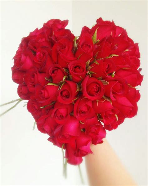 Red Rose Heart Bouquet Rosé Heart Reception Flowers Love Days Bridal