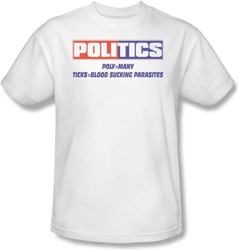 Politics Mens T Shirt In White Uk Fashion