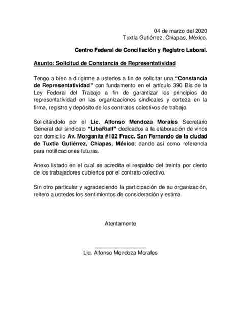 Doc Solicitud Constancia De Representatividad Alfonso Menmorales