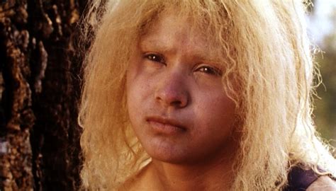 Some aborigines and pacific islanders have blonde hair. Albino Australian look European