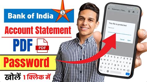 Bank Of India Statement Pdf Password How To Open Bank Of India