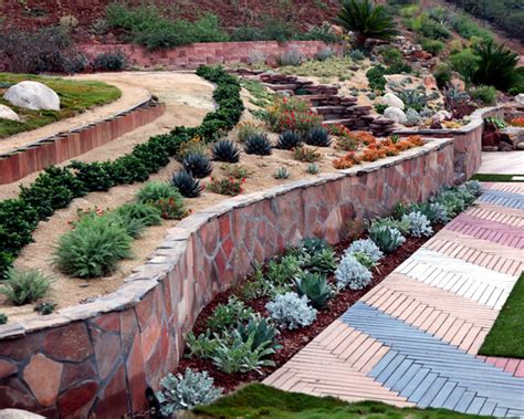 Sandstone garden walls and stairs sydney retaining wall. 79 ideas to build a retaining wall in the garden - slope ...