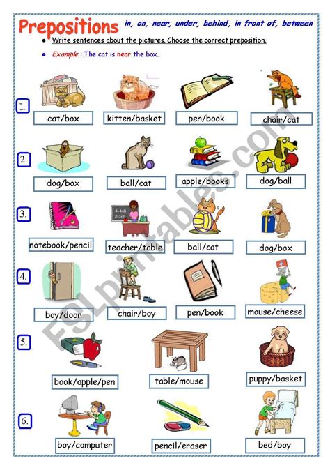 Prepositions of place