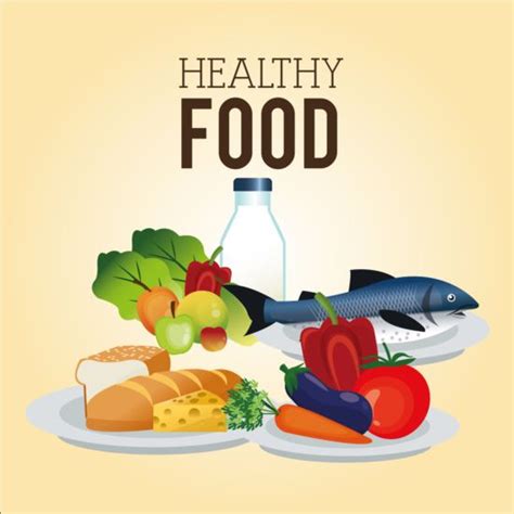 Download all healthy food images and use them even for commercial projects. Healthy food illustration design vector 05 - Vector Food free download