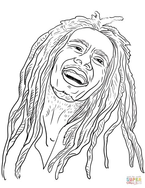 They are a great way to entertain children during travel or on a rainy day. Bob Marley coloring page | Free Printable Coloring Pages