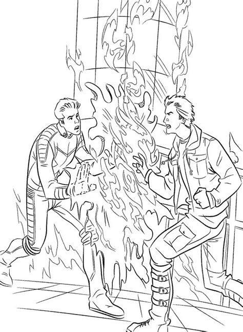 Free x men coloring pages. Pyro And Iceman Coloring Pages - X-men Coloring Pages ...
