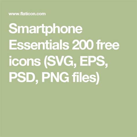 200 Free Vector Icons Of Smartphone Essentials Designed By Kirill