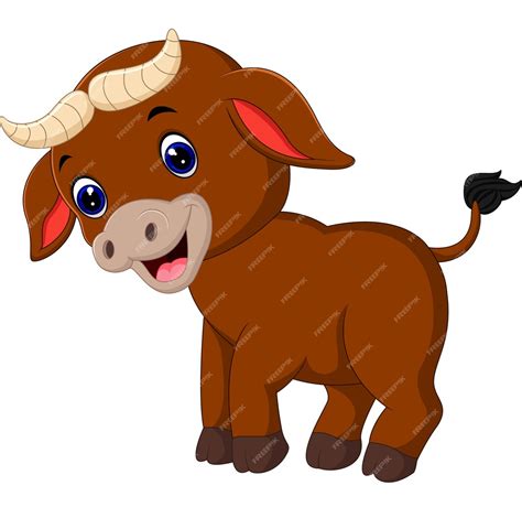 Premium Vector Cute Baby Bull Cartoon