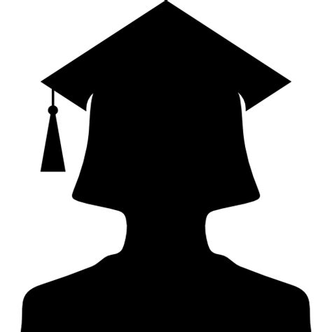Free Icon Female University Graduate Silhouette With Cap