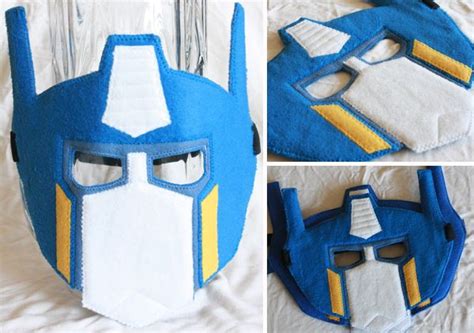 Fleece Optimus Prime Mask Transformer Costume Transformer Birthday