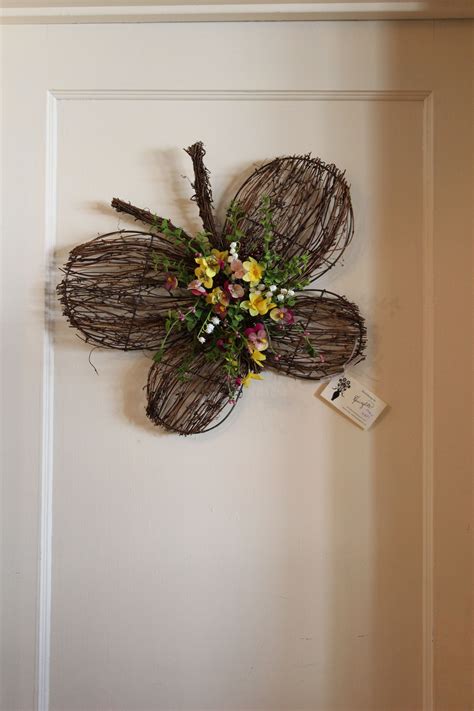 Yes, there are door decorations beyond the traditional wreath! A butterfly for your door. | Door decorations, Grapevine ...