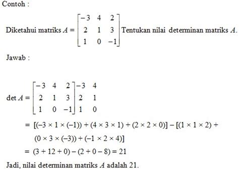 Determinan Matriks Ordo 3x3 Metode Kofaktor