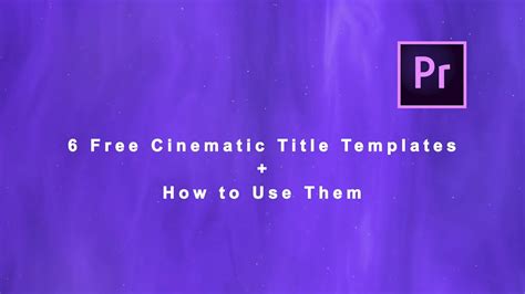 To learn more video files for designing free download for you in the form of psd,png,eps or ai,please visit pikbest. Free 6 Cinematic Title Templates for Adobe Premiere Pro ...