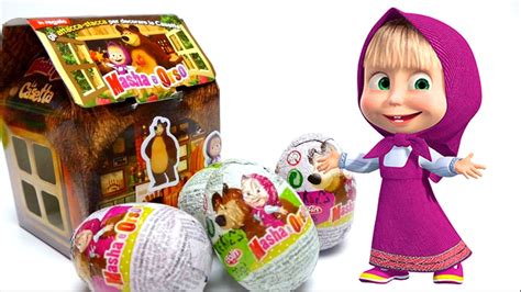 Masha And The Bear Special Edition 4 Surprise Eggs Youtube