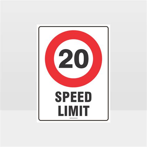 20 Kph Speed Limit Sign Noticeinformation Sign Hazard Signs Nz