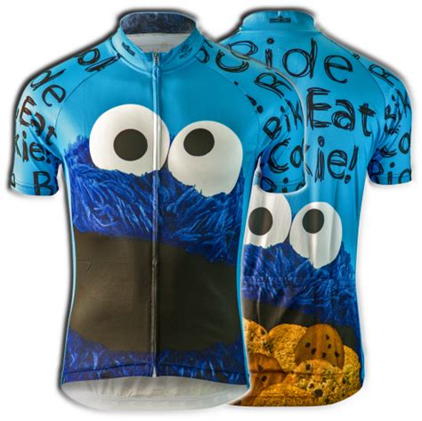 Download Cookie Monster Ride Bike Eat Cookie Cycling Jersey Cookie