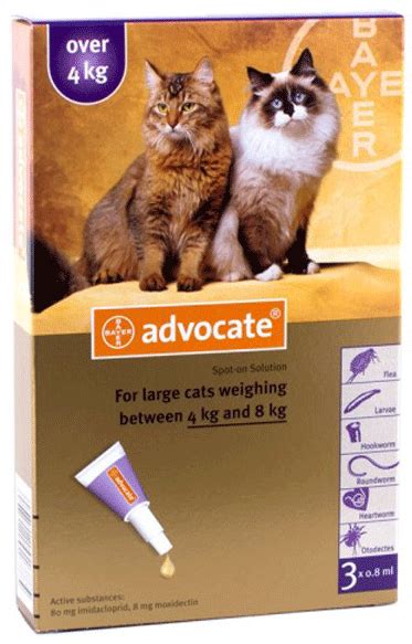 Advocate Advantage Multi Spot On For Large Cats Over 4 Kg 88 Lbs